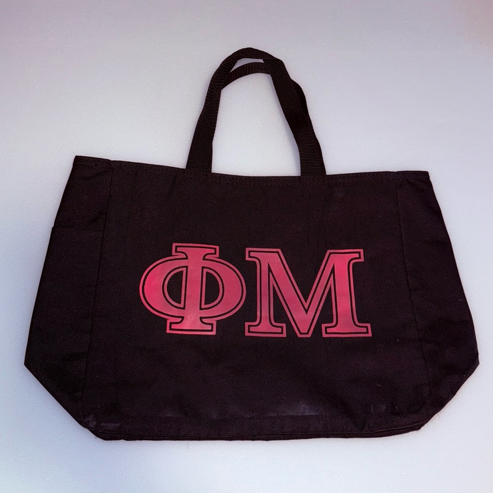 Black Phi Mu Tote Bag